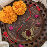 Vriksham Rakshabandhan Sliver Plated Gajmukh Rakhi-RB198